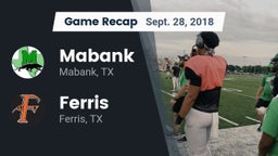 Recap: Mabank  vs. Ferris  2018