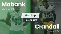 Matchup: Mabank  vs. Crandall  2018