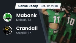 Recap: Mabank  vs. Crandall  2018