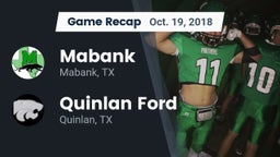 Recap: Mabank  vs. Quinlan Ford  2018