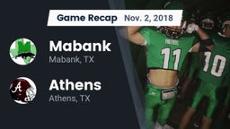 Recap: Mabank  vs. Athens  2018