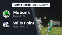 Recap: Mabank  vs. Wills Point  2019