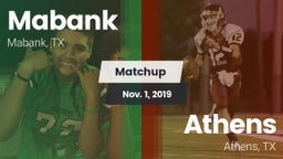 Matchup: Mabank  vs. Athens  2019