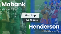 Matchup: Mabank  vs. Henderson  2020