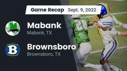Recap: Mabank  vs. Brownsboro  2022