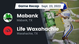 Recap: Mabank  vs. Life Waxahachie  2022