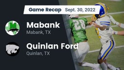 Recap: Mabank  vs. Quinlan Ford  2022