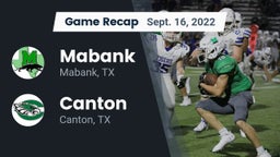 Recap: Mabank  vs. Canton  2022