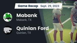 Recap: Mabank  vs. Quinlan Ford  2023