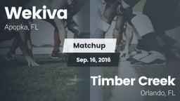Matchup: Wekiva  vs. Timber Creek  2016