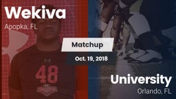 Matchup: Wekiva  vs. University  2018