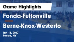 Fonda-Fultonville  vs Berne-Knox-Westerlo Game Highlights - Jan 13, 2017