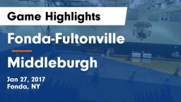 Fonda-Fultonville  vs Middleburgh Game Highlights - Jan 27, 2017