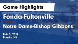 Fonda-Fultonville  vs Notre Dame-Bishop Gibbons Game Highlights - Feb 3, 2017