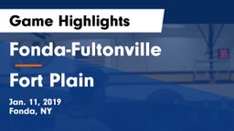 Fonda-Fultonville  vs Fort Plain Game Highlights - Jan. 11, 2019