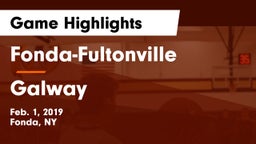 Fonda-Fultonville  vs Galway Game Highlights - Feb. 1, 2019