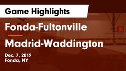 Fonda-Fultonville  vs Madrid-Waddington Game Highlights - Dec. 7, 2019