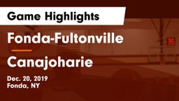 Fonda-Fultonville  vs Canajoharie Game Highlights - Dec. 20, 2019
