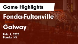 Fonda-Fultonville  vs Galway  Game Highlights - Feb. 7, 2020