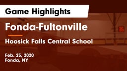 Fonda-Fultonville  vs Hoosick Falls Central School Game Highlights - Feb. 25, 2020