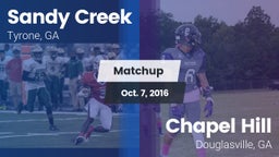 Matchup: Sandy Creek High vs. Chapel Hill  2016