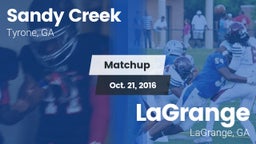 Matchup: Sandy Creek High vs. LaGrange  2016