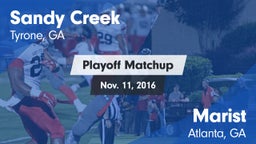 Matchup: Sandy Creek High vs. Marist  2016