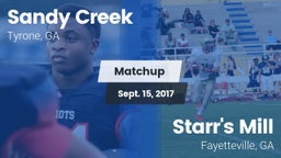 Matchup: Sandy Creek High vs. Starr's Mill  2017