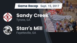 Recap: Sandy Creek  vs. Starr's Mill  2017
