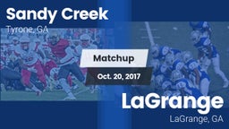 Matchup: Sandy Creek High vs. LaGrange  2017