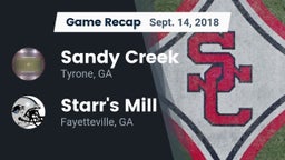 Recap: Sandy Creek  vs. Starr's Mill  2018