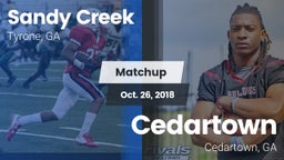 Matchup: Sandy Creek High vs. Cedartown  2018