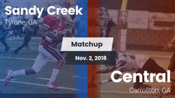 Matchup: Sandy Creek High vs. Central  2018