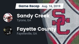 Recap: Sandy Creek  vs. Fayette County  2019