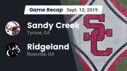 Recap: Sandy Creek  vs. Ridgeland  2019