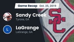 Recap: Sandy Creek  vs. LaGrange  2019