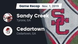 Recap: Sandy Creek  vs. Cedartown  2019