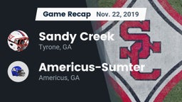 Recap: Sandy Creek  vs. Americus-Sumter  2019