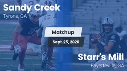 Matchup: Sandy Creek High vs. Starr's Mill  2020