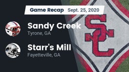 Recap: Sandy Creek  vs. Starr's Mill  2020