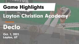 Layton Christian Academy  vs Declo  Game Highlights - Oct. 1, 2021