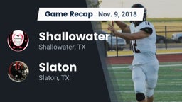 Recap: Shallowater  vs. Slaton  2018