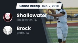 Recap: Shallowater  vs. Brock  2018