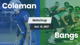 Matchup: Coleman  vs. Bangs  2017