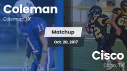 Matchup: Coleman  vs. Cisco  2017