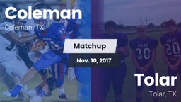 Matchup: Coleman  vs. Tolar  2017