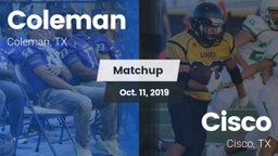 Matchup: Coleman  vs. Cisco  2019
