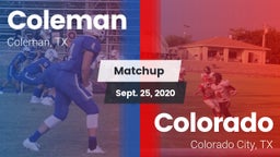 Matchup: Coleman  vs. Colorado  2020