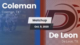 Matchup: Coleman  vs. De Leon  2020