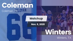 Matchup: Coleman  vs. Winters  2020